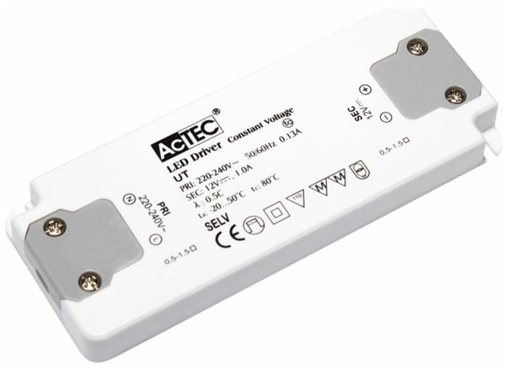 Блок питания AcTEC UT24V/6W 24В 6Вт IP20 0.25A 98x46x11мм
