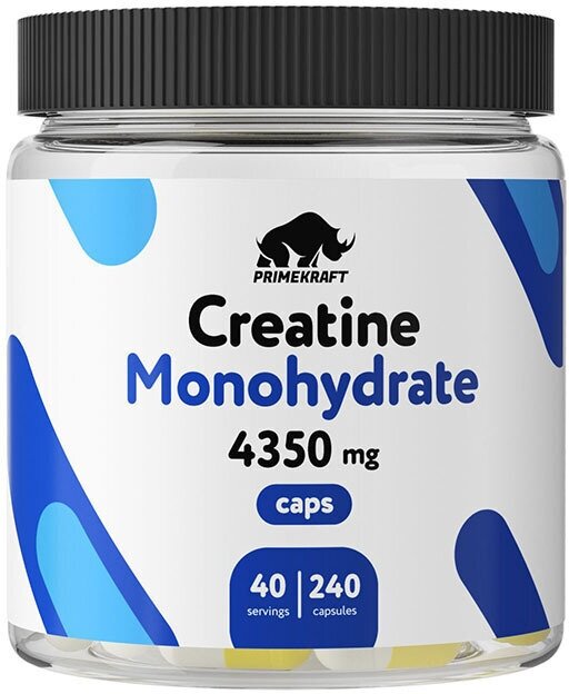 Креатин Creatine Monohydrate 4350 мг, 240 капсул