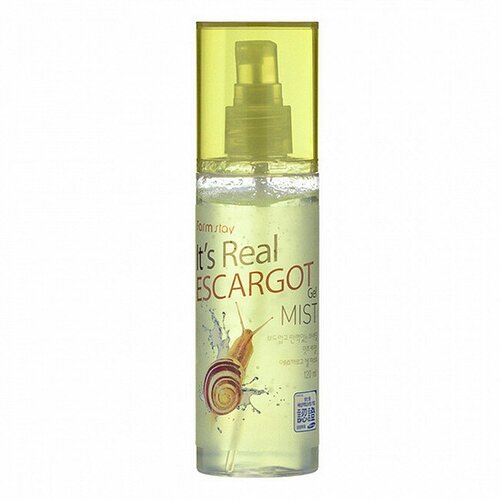 Гель-мист для лица с экстрактом слизи улитки, It's Real Escargot Gel Mist 120 мл. Farm Stay