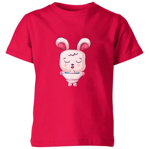 Футболка Us Basic, размер 4, розовый детская футболка зайка с бумажным корабликом 152 синий