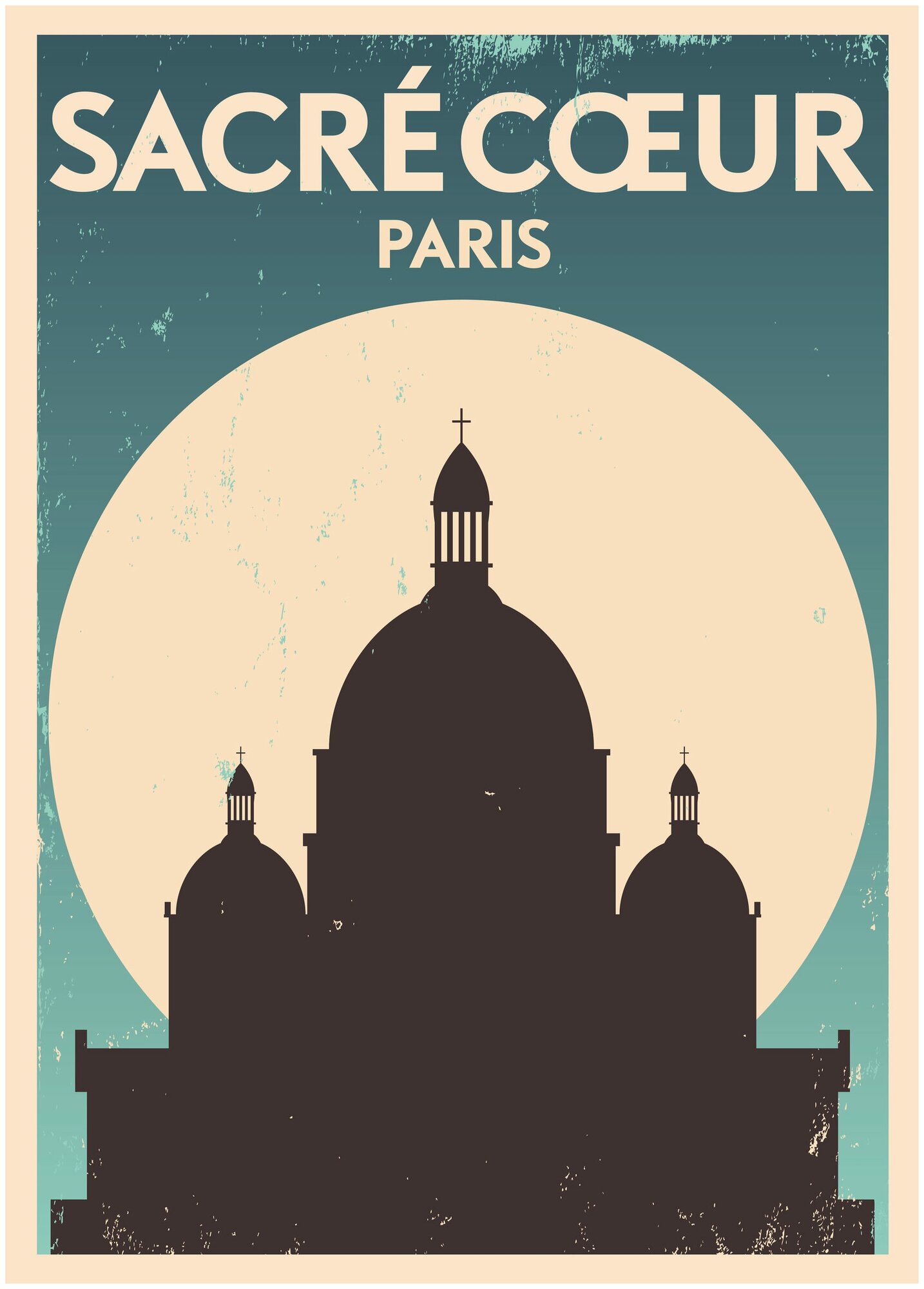 Постер / Плакат / Картина на холсте Базилика Сакре-Кёр