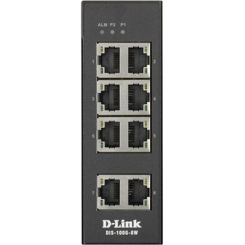 Коммутатор D-Link DIS-100G-8W/A1A 8G неуправляемый блок питания d link dis pwr180ac ru a1a external power supply ac 180w for dis 200g 12ps dis pwr180ac ru a1a