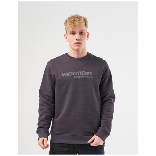 фото Толстовка we don’t care basic logo sweatshirt dark grey