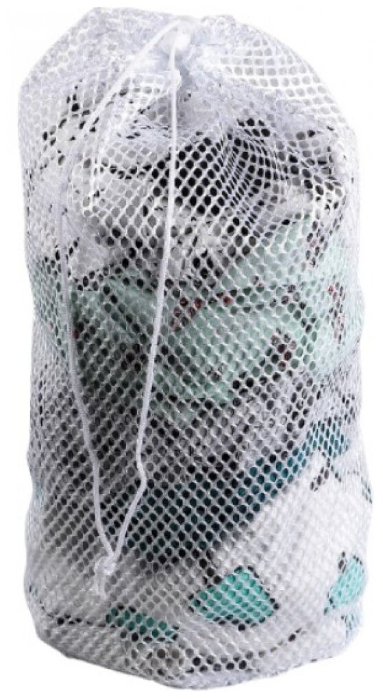 Доляна Мешок для стирки белья Доляна 30×40 см крупная сетка цвет белый
