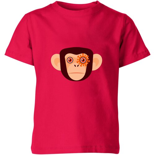 мужская футболка кибер обезьяна шимпанзе l серый меланж Футболка Us Basic, размер 14, розовый