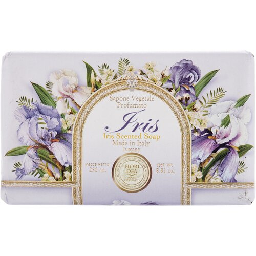 Fiori Dea Мыло кусковое Iris, 250 г fiori dea мыло кусковое iris e glicine 100 г