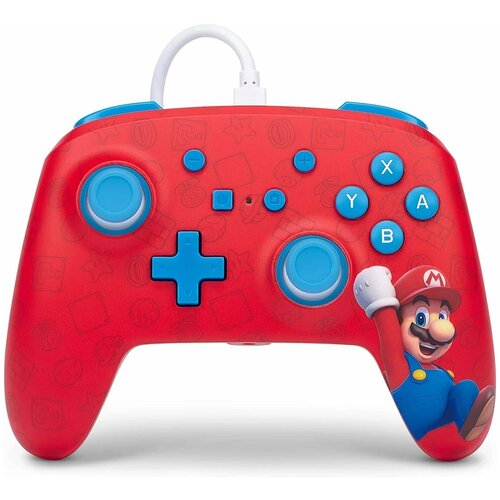 Геймпад (контроллер) проводной PowerA Woo-hoo! Mario Enhanced Wired Controller для Nintendo Switch hot new game switch wireless controller left