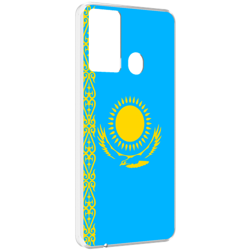 Чехол MyPads флаг Казахстана-1 для ITEL P37 / ITEL Vision 2S задняя-панель-накладка-бампер чехол mypads lada лада ваз 1 для itel p37 itel vision 2s задняя панель накладка бампер