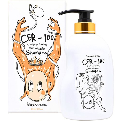 Elizavecca Шампунь для волос с коллагеном восстанавливающий - CER-100 Collagen Coating Hair Muscle Shampoo, 500 мл