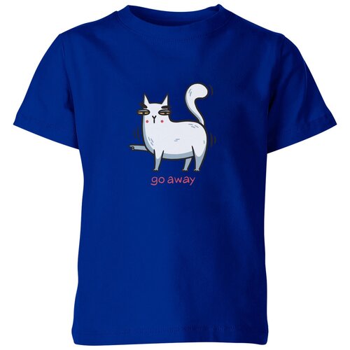 Футболка Us Basic, размер 10, синий детская футболка белый кот говорит ой всё 164 синий