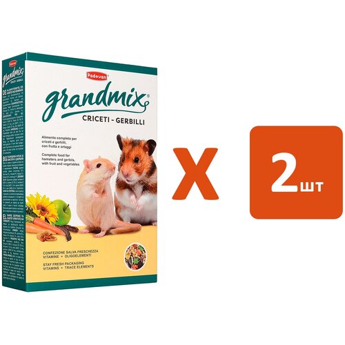 PADOVAN GRANDMIX CRICETI GERBILLI корм для хомяков и песчанок (400 гр х 2 шт) padovan criceti grandmix rodent seed 1 kg