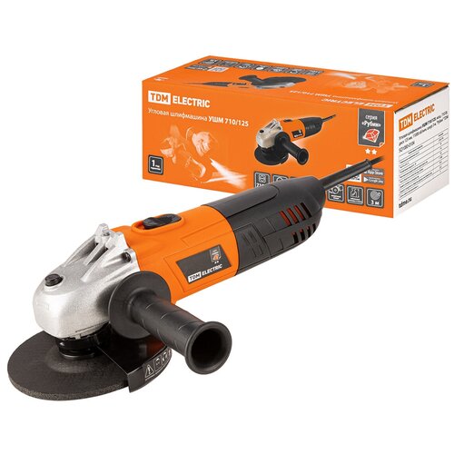 Угловая шлифмашина УШМ 710125 мощ 710 Вт диск 125 мм 11000 обмин шнур 3 м Рубин TDM SQ1080-0104 337100₽
