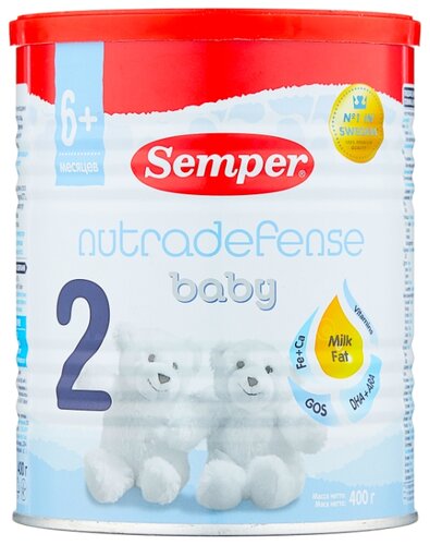 Характеристики сухой молочной смеси Смесь Semper Baby Nutradefense 2, с ...