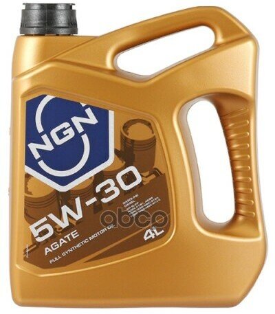 NGN Моторное Масло Синт. 5W-30 Sm/Cf Agate 4L Специальное Полностью Синтетическое Моторное Масло , Рекомендованное Для Бенз.