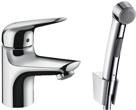 Смеситель для раковины с гигиеническим душем Hansgrohe - фото №9