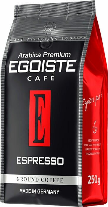 Кофе EGOISTE Espresso молотый,250г 365734 - фотография № 3