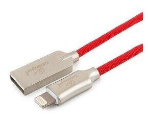 Кабель Apple Lightning 8pin - USB 2.0 шт 1.0м (Cablexpert, сертфиц. красный)