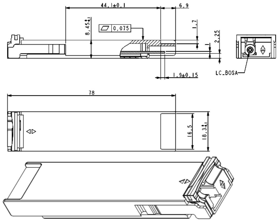 XFP трансивер ACD ACD-XFP-WDM1270-133020