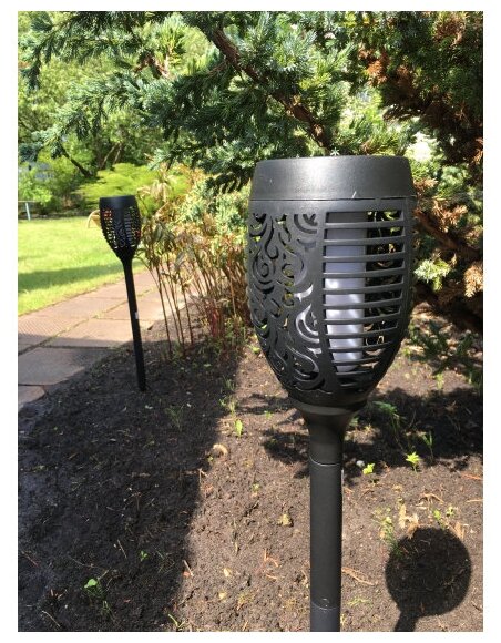 ЭРА Садовый светильник Факел ERASF012-35 светодиодный, 1.2 Вт, цвет арматуры: черный, цвет плафона черный, 1 шт. - фотография № 3