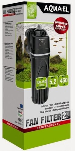 Изображение товара Внутренний фильтр Aquael FAN FILTER 2 plus для аквариума 100 - 150 л (450 л/ч, 5.2 Вт)