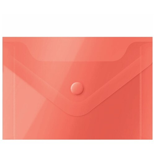 Папка-конверт на кнопке OfficeSpace (А7 (74x105мм), 150мкм, пластик) красная, 20шт. (281228) папка конверт на кнопке officespace а7 74 105мм 150мкм пластик прозрачная 20 штук 267538