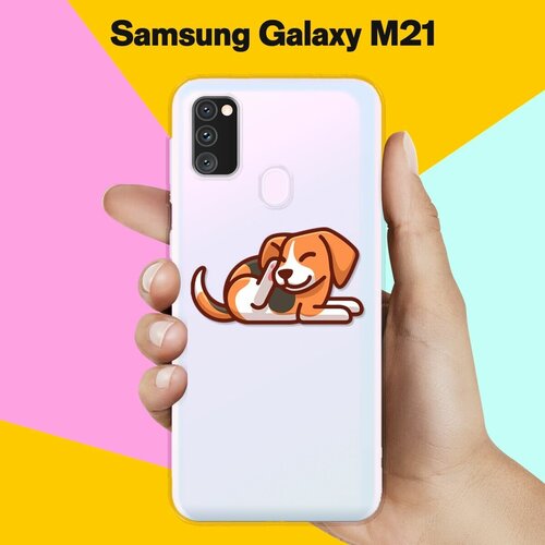 Силиконовый чехол Бигль на Samsung Galaxy M30s