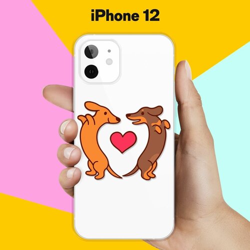 Силиконовый чехол Love Таксы на Apple iPhone 12 силиконовый чехол love таксы на apple iphone 7