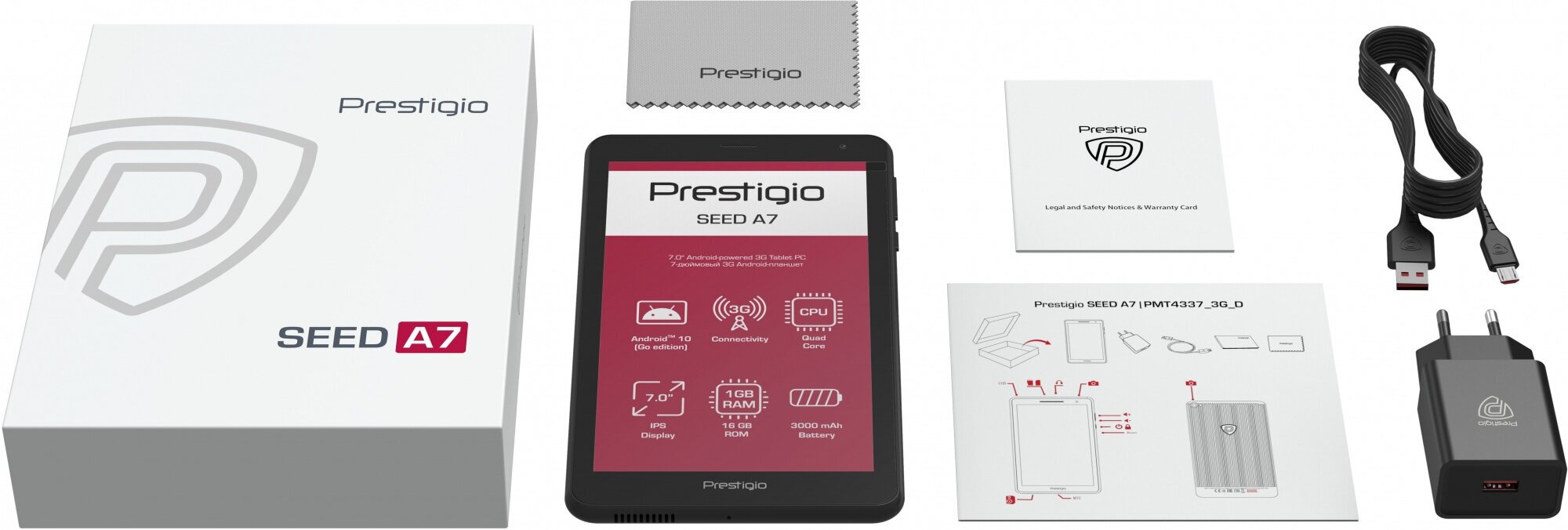 Планшет PRESTIGIO Seed A7 1GB 16GB черный (PMT4337_3G_D_CIS)