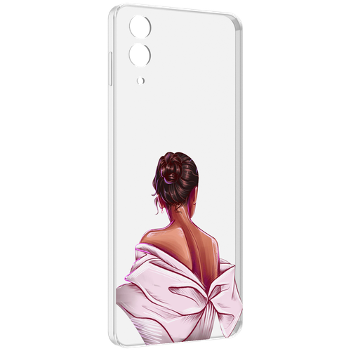 Чехол MyPads девушка-со-спины женский для Samsung Galaxy Z Flip 4 (SM-F721) задняя-панель-накладка-бампер