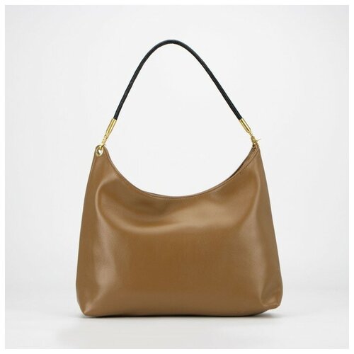 Сумка  хобо Flap, искусственная кожа, коричневый