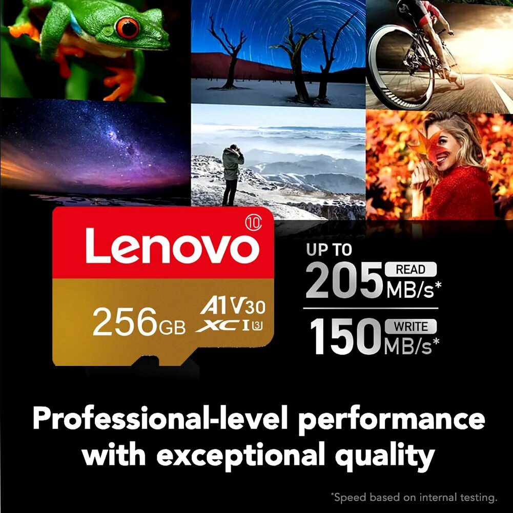 Карта памяти Lenovo 2TB Class10 C10 UHS-I TF/SD-карты Trans Micro TF SD 1TB 512GB 256GB 128GB EVO+ Mini TF Card Grade для телефона, 2TB — фото 1