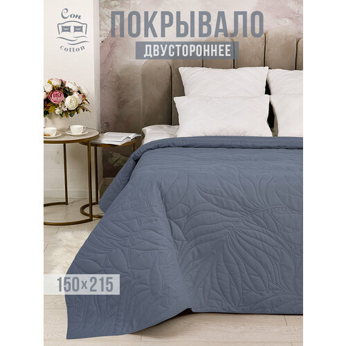 фото Покрывало "сон cotton" ультрастеп серебро сспк 3015 сон cotton, 150х215, серый
