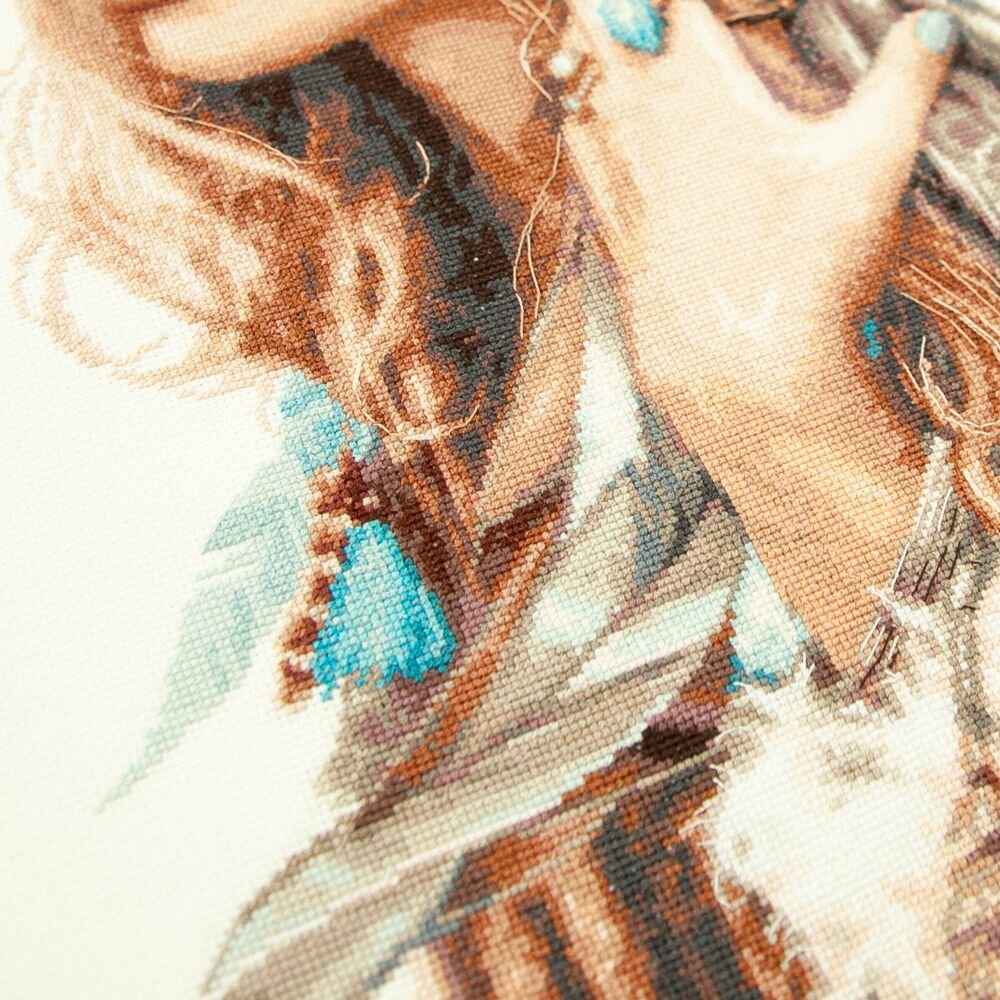 70-03 "В стиле бохо". Набор для вышивания крестом Чудесная игла 27 х 43 см. — фото 1