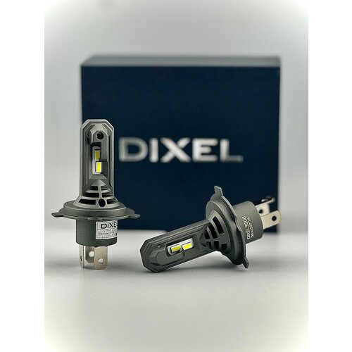 LED лампы DXL WN7 H4 для Skoda Octavia 1 A4 1996-2010 (Размер штатных) 5000k нейтральные белые лампочки ближний / дальний автомобильные светодиодные 12v 2 шт