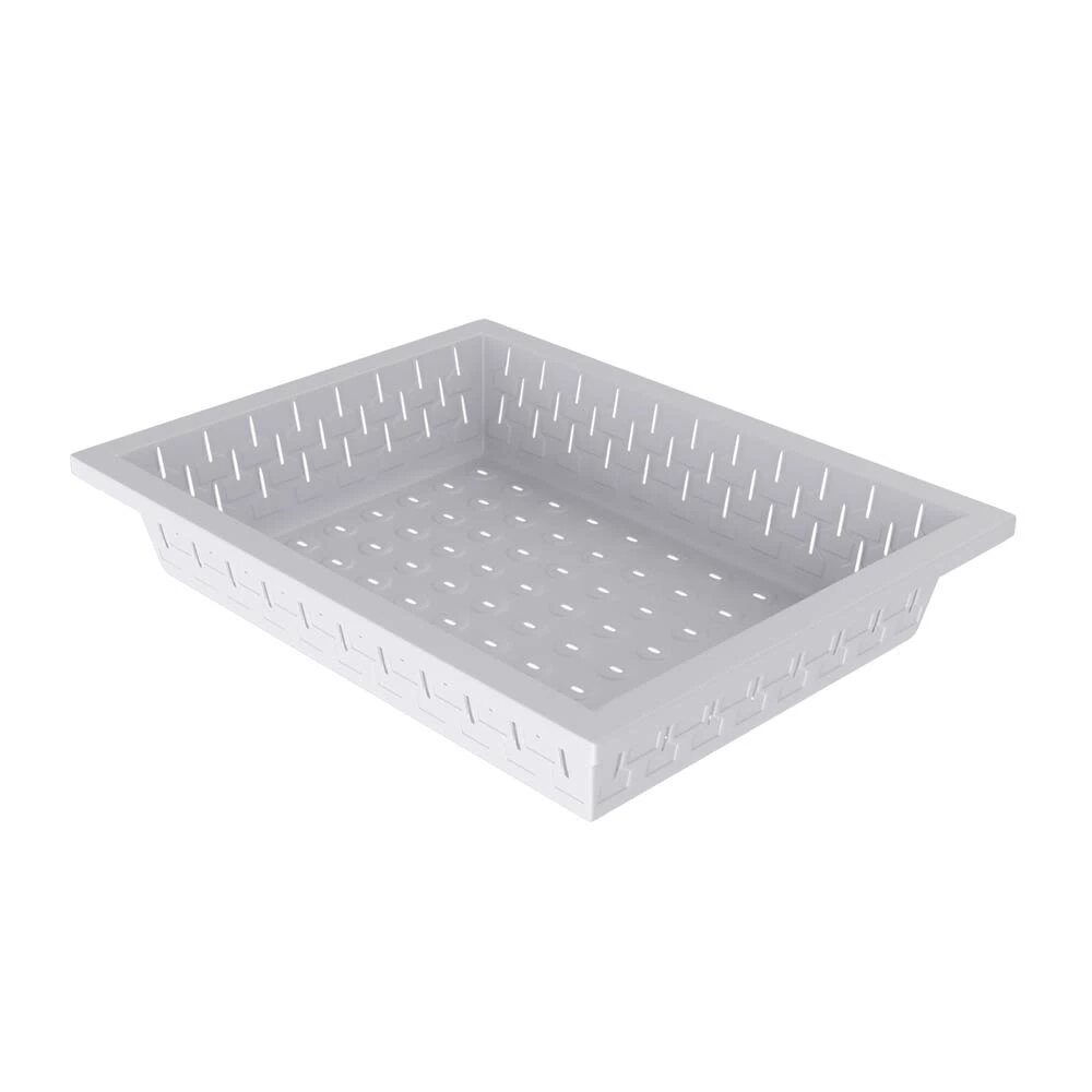 Корзина выдвижная пластиковая белая 555х430х85 мм Титан-GS