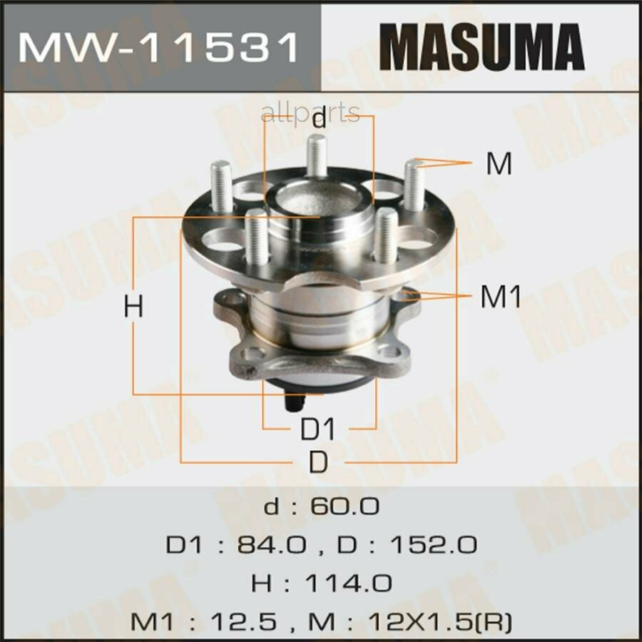 MASUMA MW-11531 Ступичный узел