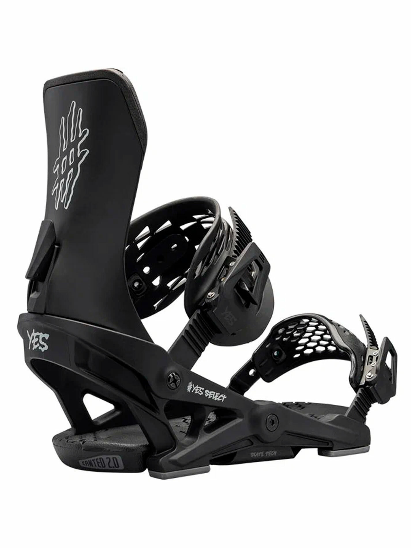 Крепления сноубордические YES SELECT (24/25) Black/черный, размер L