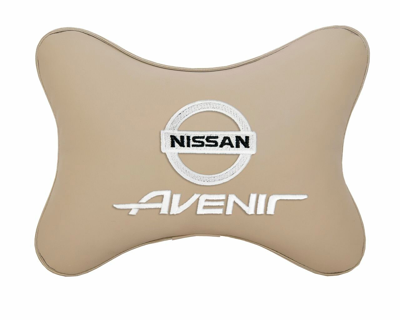 Подушка на подголовник бежевая экокожа NISSAN Avenir