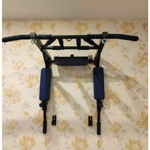 3в1: турник, брусья, пресс мультихват SportLim 3 в 1 105 см черный/синий 13 кг 55 см