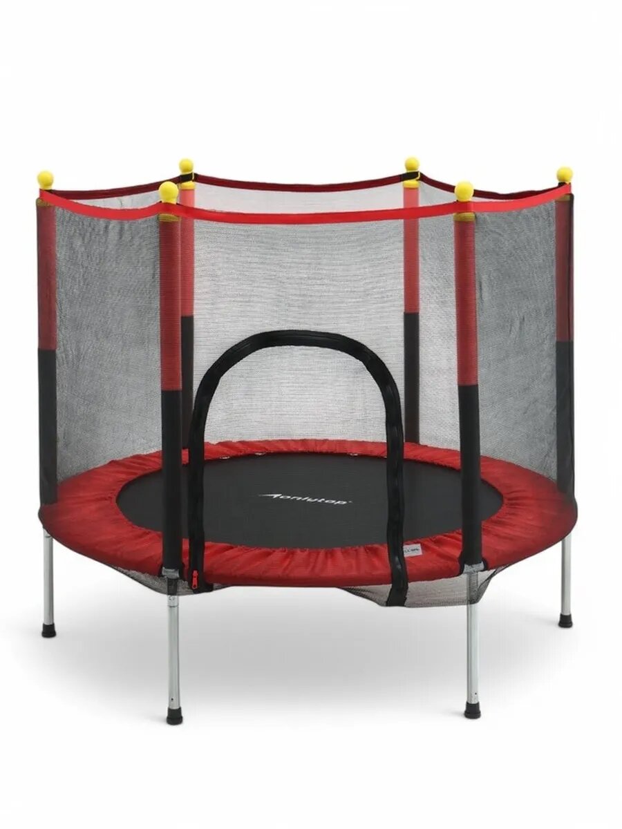 Яркий красный батут для веселых игр