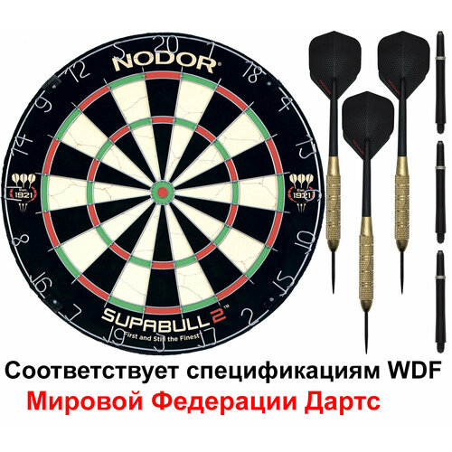 Набор для игры в Дартс Nodor Start (Cизалевая мишень соответствует WDF)