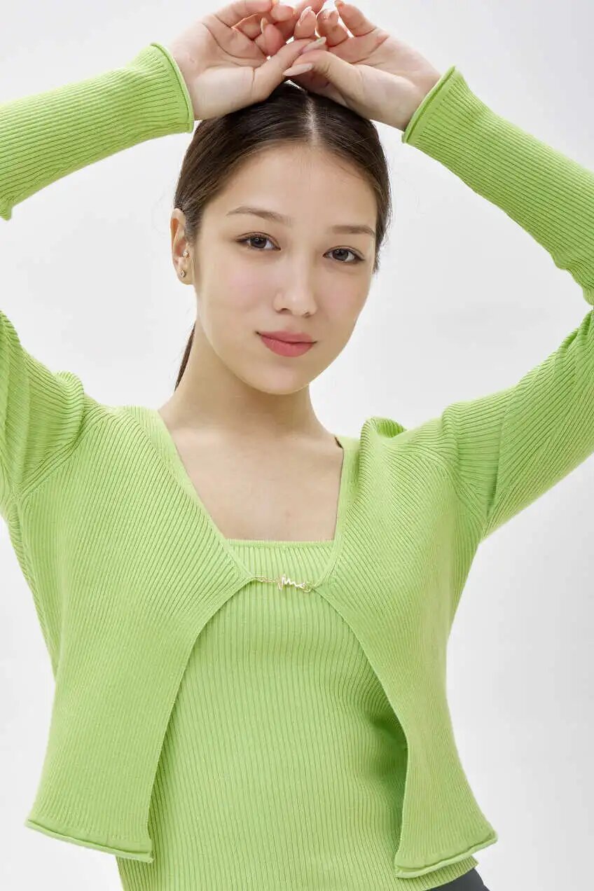 Кардиган Selfie, размер M, зеленый — фото 1