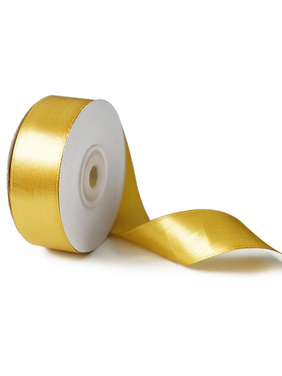 Лента декоративная Атлас Золото (5 см * 2285 м) / 1 шт. / Браво