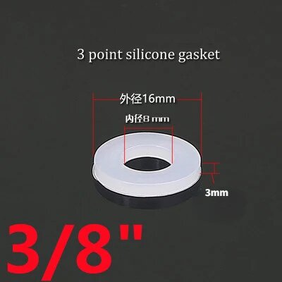 Силиконовые прокладки для сантехники 1/8 1/4 3/8 1/2 3/4 1 1,2 1,5, 16x8x3mm, 50pcs