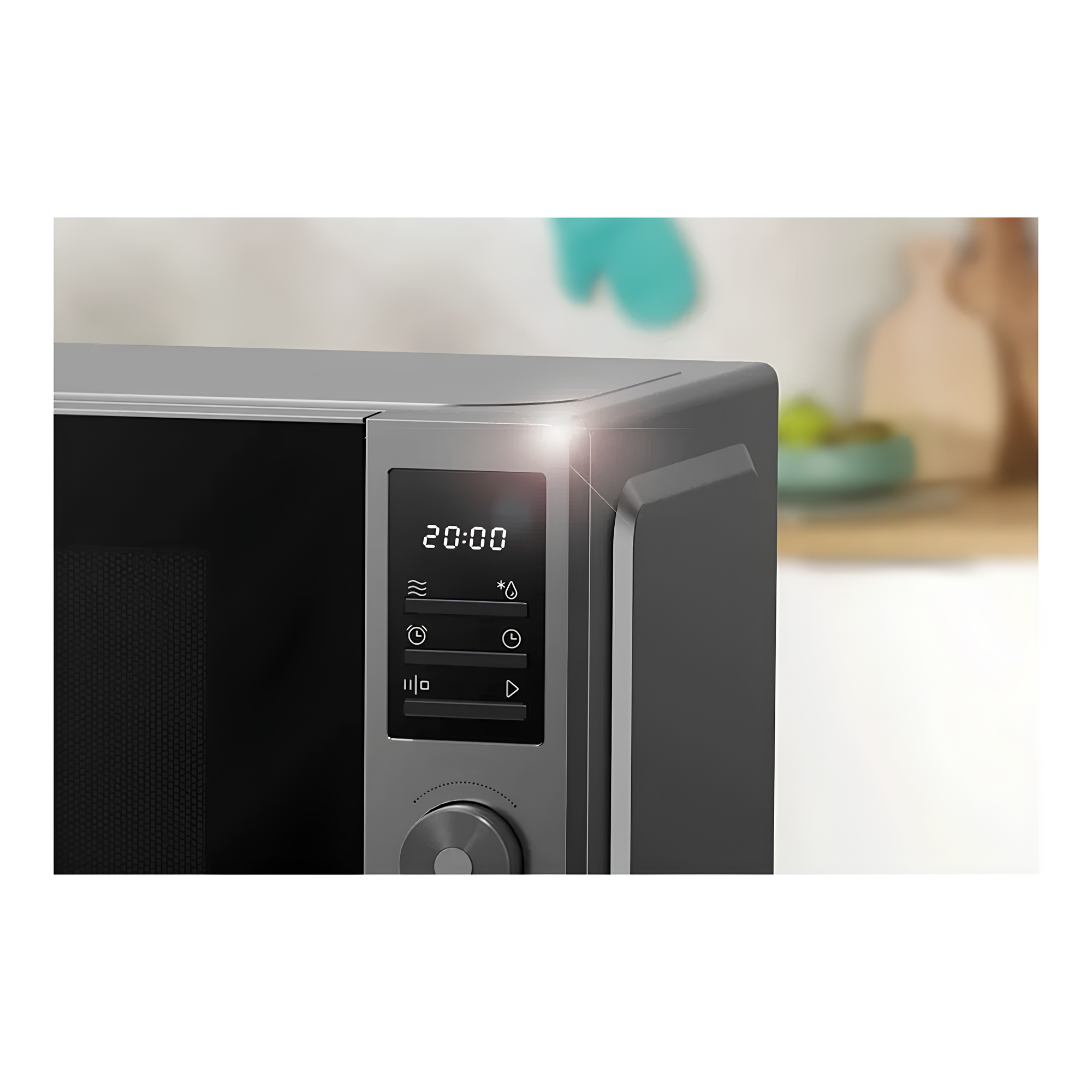 Микроволновая печь Gorenje MO20A3T4 silver Переключатель кнопочные механические, Мощность 700 Вт, 1 год гарантия — фото 1