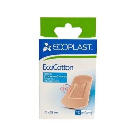 Ecoplast Набор тканых пластырей EcoCotton 72х38 10 шт