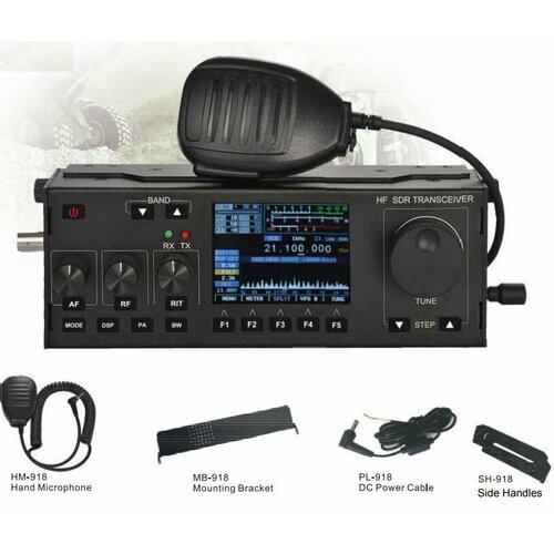 Новый RS - 918 Plus HF SDR приемопередатчик MCHF - QRP Любительский коротковолновый радиоприемник с зарядным устройством для микрофона 34AH Встроенный аккумулятор 45700₽