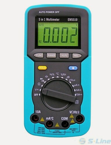 Изображение товара Универсальный цифровой мультиметр EM5510 5 в 1, освещённость, уровня звука, влажности, температуры