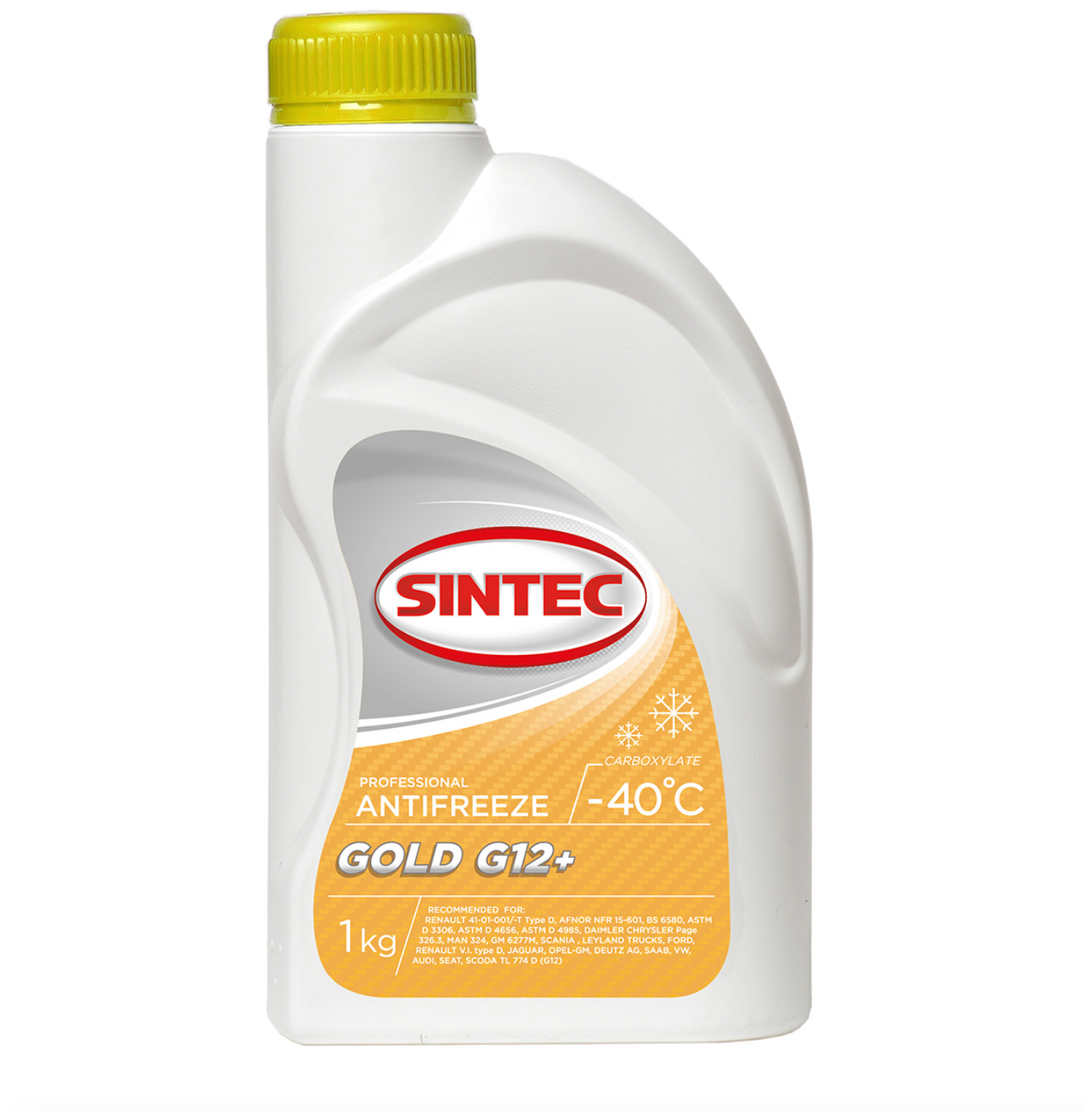 Антифриз "Sintec" GOLD -40 G12 желтый 1кг