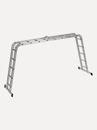 Изображение товара Лестница алюминиевая Сибртех 2х4 + 2х5 ступеней, 120 кг максимальная нагрузка, шарнирная, 97884